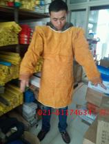 Cowhide welding anti-wearing apron long sleeve fireproof heat insulation welding slag welding welding protective clothing XXL large