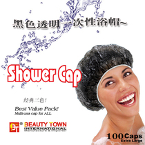 Black transparent disposable shower cap oil cap hair dye hat dust cap foreign trade Original Single 100 pack