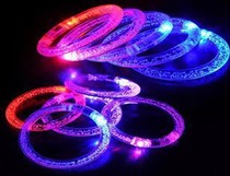 Acrylic glitter bracelet fluorescent stick electronic luminous bracelet glowing bracelet bar ball stall source