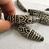 Myanmar natural original origin direct sales tree tree Jade silicified wood when the state of the stone beads DIY ground beads Wood Beads pendant