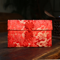 Boured packets upscale red packets of satin red envelopes handmade wedding brocade Chinese windy with great change of mouth RMBten thousand