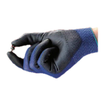 Ansier Ansell11-618 Palm PU dark blue nylon cut black coated ultra-light protective gloves