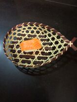 Bamboo triangle basket storage bamboo basket handmade small bamboo basket small fruit plate bamboo craft kitchen craft dish
