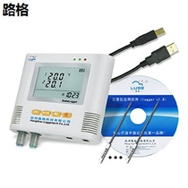 Luge six-way temperature recorder L93-6 thermometer large screen USB communication lithium battery storage