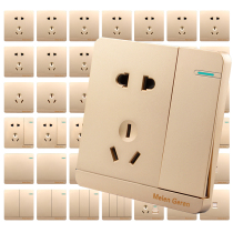 Wall socket 5-hole computer network cable socket toilet socket switch waterproof box waterproof cover concealed household 86 type