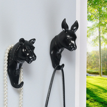 Twelve Zodiac 12 Chinese style simple creative three-dimensional animal head wall decoration home living room porch bedroom decoration adhesive hook