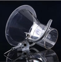 Pinning electronic production line ventilation transparent trumpet mouth Solder Smoke Hood large diameter smoking cover with hose throat hoop