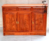 Mahogany furniture solid wood antique Chinese Rosewood triple cabinet three bucket door Hall Cabinet locker partition side cabinet
