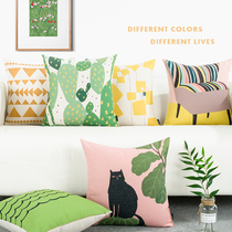 Nordic simple Joins cotton numb holding pillows car cushions Office backrest sofas Sofa Geometric Pillow Floating windows leaning against the pillow core