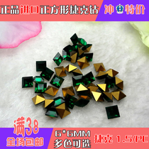 Square Czech Diamond rhinestone 6mm Crystal tip drill 6*6 DIY manicure transparent white jewelry drill