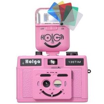Creative camera HOLGA135TIM pink half-grid double-grid unit 135 film camera 15S four-color flash