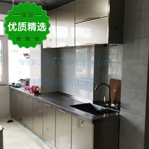Dalian factory store direct sales customized stainless steel integral cabinet color steel cabinet door white steel countertop home environmental protection