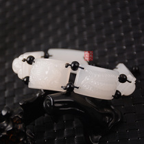 Xinjiang Hetian jade five poison bracelet mens and womens jade rough bracelet mighty domineering jade pendant jade