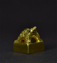 Gold seal 24K full gold turtle button print blank gold seal