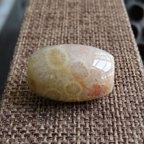 Water jade ice coral jade pendant coral Jade Road necklace coral fossil bucket beads