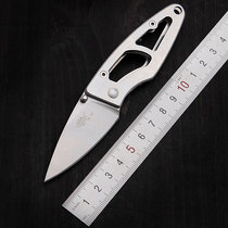 Three-edged wood 6014 keychain knife Self-defense portable folding knife folding knife Swiss Army knife Fruit knife Mini knife