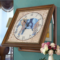 American meter box decorative painting European-style clock blocking distribution box meter box elephant living room hanging painting hydraulic upside