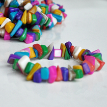 Natural colorful small stone bracelet Wholesale shell color block bracelet casual match fashion seaside commemorative crafts