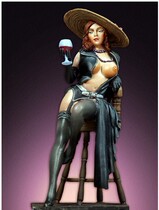 1:35 New Resin Soldier Model The Young Girl with the Wine Glass 75mm Resin Soldier