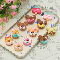 DIY jewelry accessories resin doughnut with sheeps eye nail handmade material pendant accessories