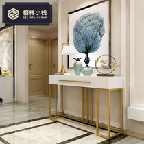 Chinese style modern simple creative stainless steel living room entrance hall porch cabinet wrought iron porch table for table