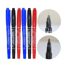 Children's Drawing Crosshair Pen Small Double Tip Marker Thin Head Oily Marker Environmental Brush Marker