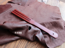Three-tailed Tawse Scottish belt SP leather hand clap spanking spur leather clap Dark brown(made within a week