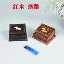 Red sour branch wood carving tobacco jump big leaf red sandalwood bomb cigarette box red sour branch semi-automatic cigarette smoking device personality creative cigarette jumping machine