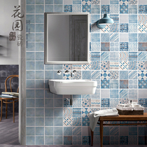 Nordic style forest system retro small Flower tile background wall tile balcony restaurant kitchen non-slip floor tiles 300