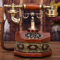 Solid wood antique telephone home European style retro telephone landline old telephone office telephone
