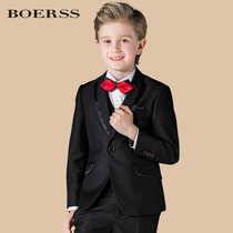 BOERSS boys suit suit suit childrens blazer in the Big Boys dress costume flower boy British spring and summer