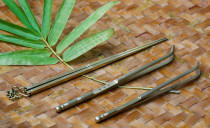 Copper tea clip copper clip tea Nie Zi Cup clip tea set accessories tea ceremony zero with copper pot fork copper chopsticks brass chopsticks charcoal clip