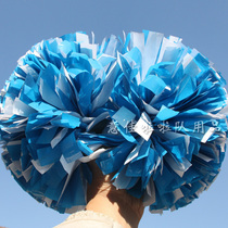 Competition Cheerleading Flower Ball School Performance Training Intercourse Cheerleading Big Hand Flower (Yat Blue and White)