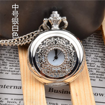Children students boys and girls fashion flip quartz pocket watch necklace gift chain hanging watch pocket watch