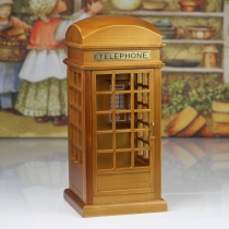 Guos Yijia Wooden Phone Booth Music Box Music Box Sky City Creative Birthday Gift for Girls