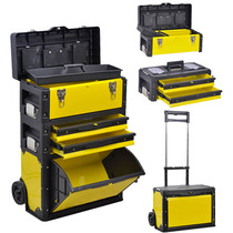 EXPLOIT MULTI-function iron rod toolbox Three-layer wheeled mobile drawer tool cart 706038