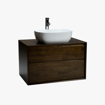 Day-style log Nordic minimalist solid wood oak black walnut Baths bathroom with washstand Wash Terrace suspended