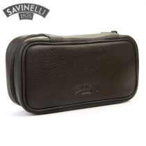 Mens new Italian Schaffen Savinelli imported three-bucket bag leather pipe bag T204