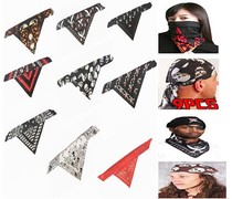 Personality trend Flower animal pattern square towel Hip-hop bandana Hip-hop style multi-functional square scarf scarf wrist towel