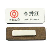 Import New Other Worker License Plates Worker License Plate Heat Transfer MDF Wood Custom Work Plate Magnetic Strip Badge Consumables
