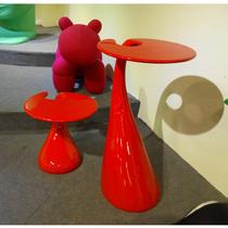 New creative fashion teardrop small coffee table single coffee table high foot personality negotiation table bedroom reading table