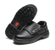 Anti-smash anti-piercing wearable electric welding shoe welders stamped with lychee grain ultra-slim leather oil building smelting labor shoes