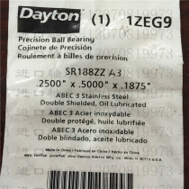 DAYTON bearing SR188A3 Inner diameter 6 35 Outer diameter 12 7 Thickness 3 175mm