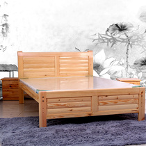 Chengdu pine Japanese-style solid wood bed Simple household full solid wood lightweight shelf bed varnish pollution-free formaldehyde