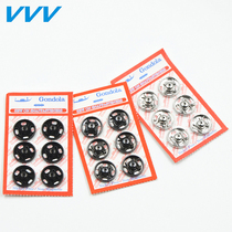 Metal dark button shirt button snap button Small invisible black silver snap button 5-12mm