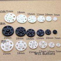 Button button button monopoly black white transparent plastic snap button