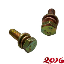 Shanghai standard five 8 8 level outer hexagonal three combination screw GB9074 17 color zinc outer hexagonal bolt M10 series