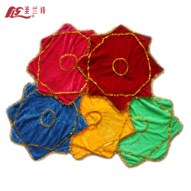 Saint Lanshi dance handkerchief Yangko handkerchief octagonal towel velvet belt ring two people turn Dance hand silk flower