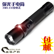Outdoor LED strong light flashlight set long-range rechargeable hand light mountain bike lighting riding headlight