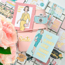 Judy hand-paved log card hot stamping material hand account divider page project life pre-cut set